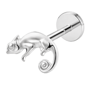 Tytanowy Labret Ozdobny Kameleon