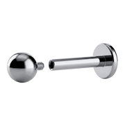 Titanium Labret met bal met interne schroefdraad