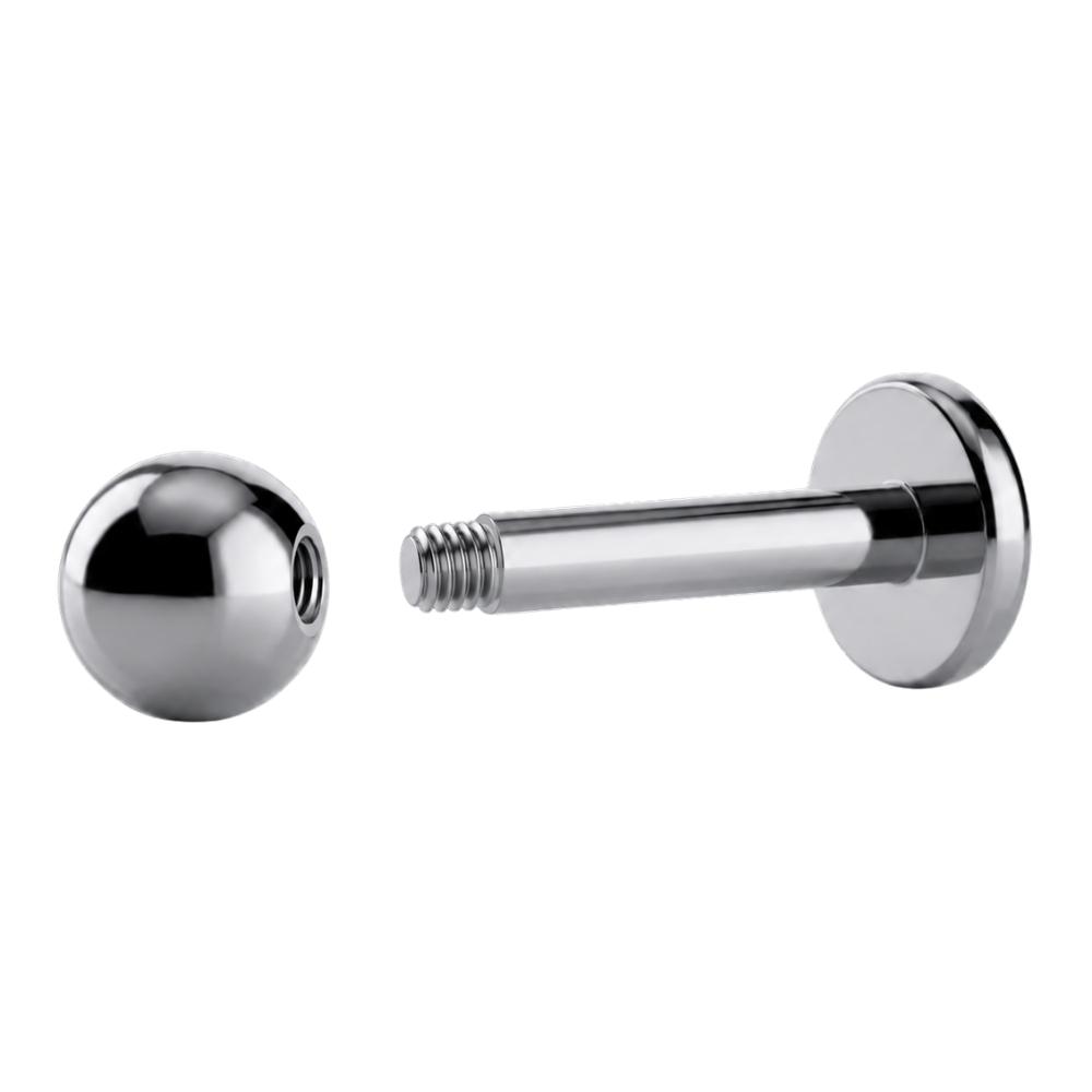 Titanium Ball Labret Met Externe Draad
