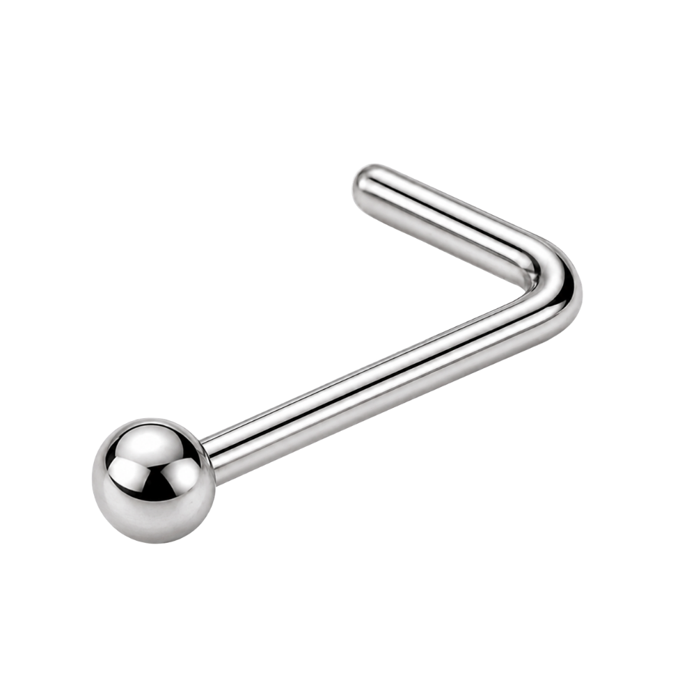 Anneau de nez boule incurvé en titane