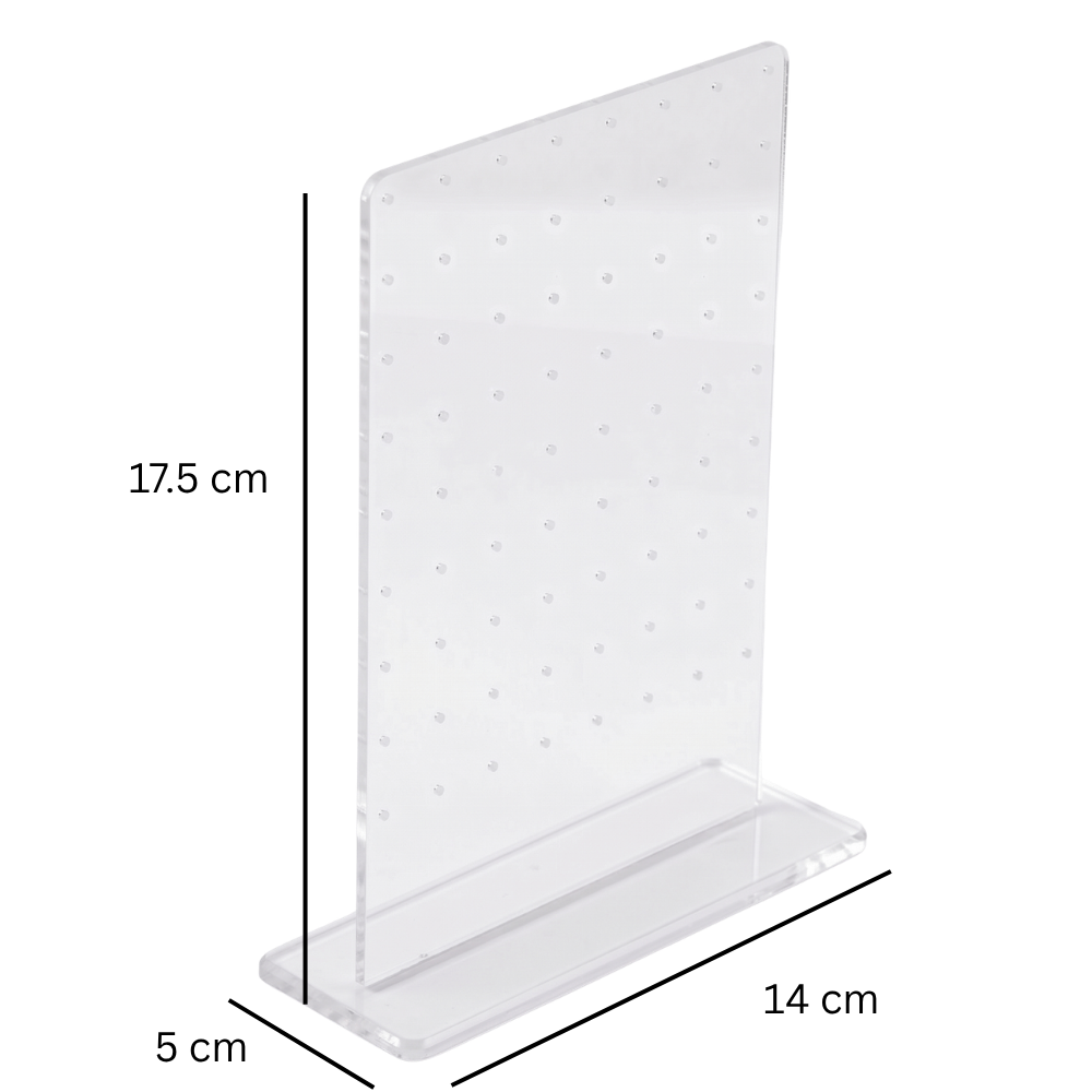 Prosty Akrylowy Ekspozytor na Kolczyki do Piercingu – 72 miejsca