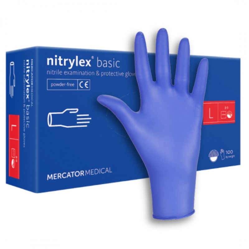 Poedervrije nitrilhandschoenen - Mercator Nitrylex Basic