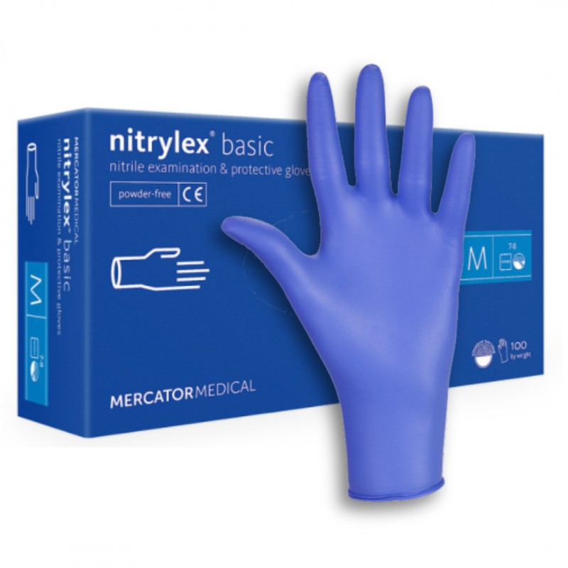 Poedervrije nitrilhandschoenen - Mercator Nitrylex Basic