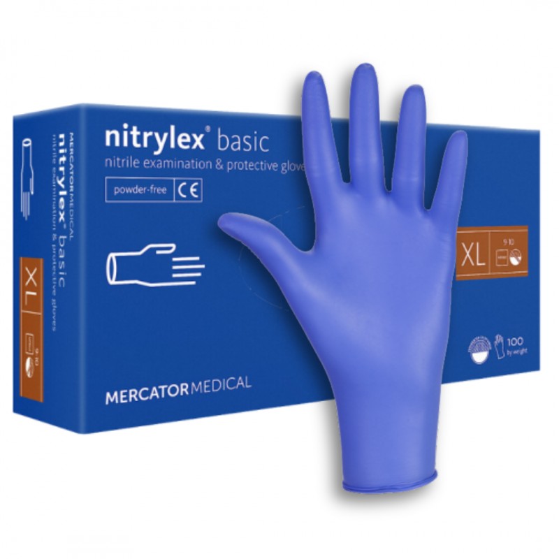 Poedervrije nitrilhandschoenen - Mercator Nitrylex Basic