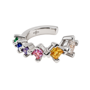 Nausznica z Kolorowymi Cyrkoniami - Ear Cuff