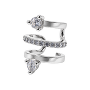 Nausznica Spiralna z Cyrkoniami - Ear Cuff
