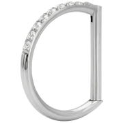 Segmentierter Clicker aus Titan mit Zirkonen – D-Ring