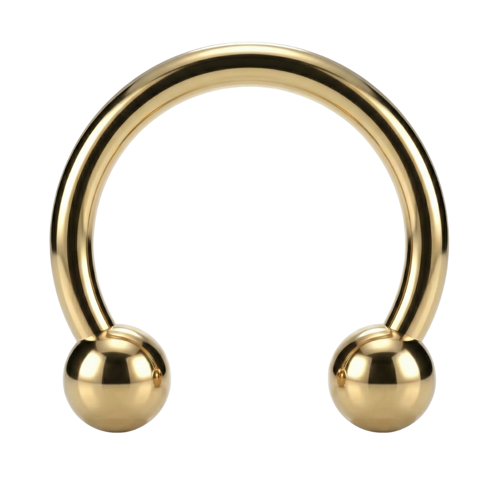 Hufeisenpiercing Innengewinde Gold