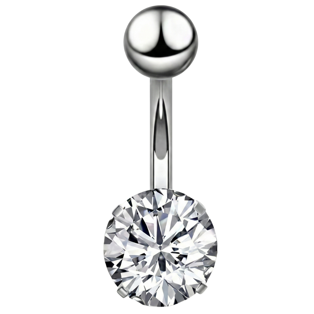 Titanium navelpiercing - Zirkonia